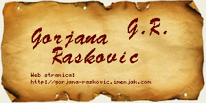 Gorjana Rašković vizit kartica